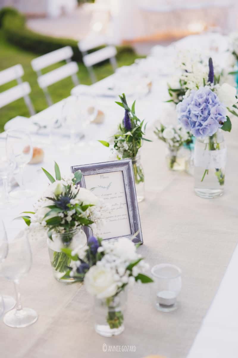 Décoration florale de mariage au Château La Font du Broc