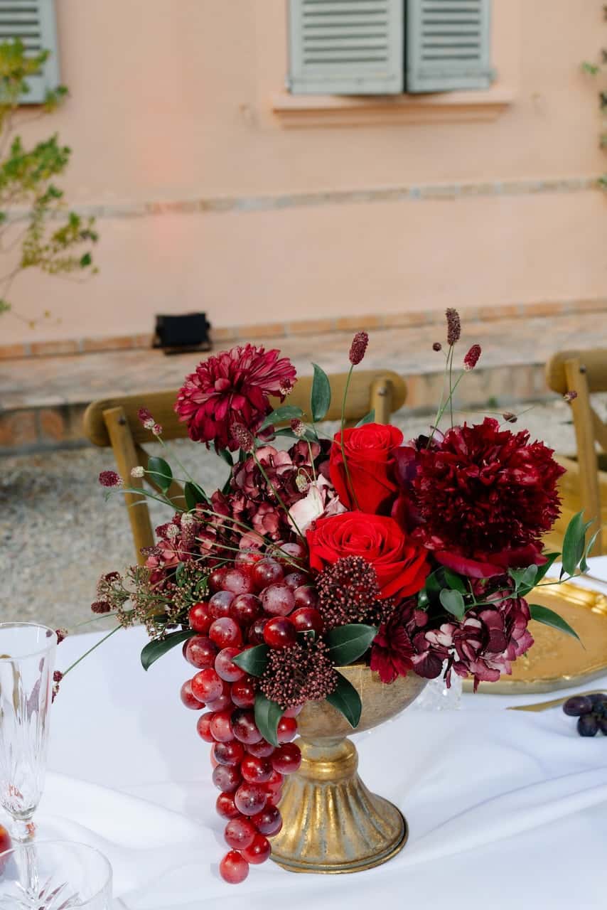 Décoration florale de mariage au Château de Vaucouleurs