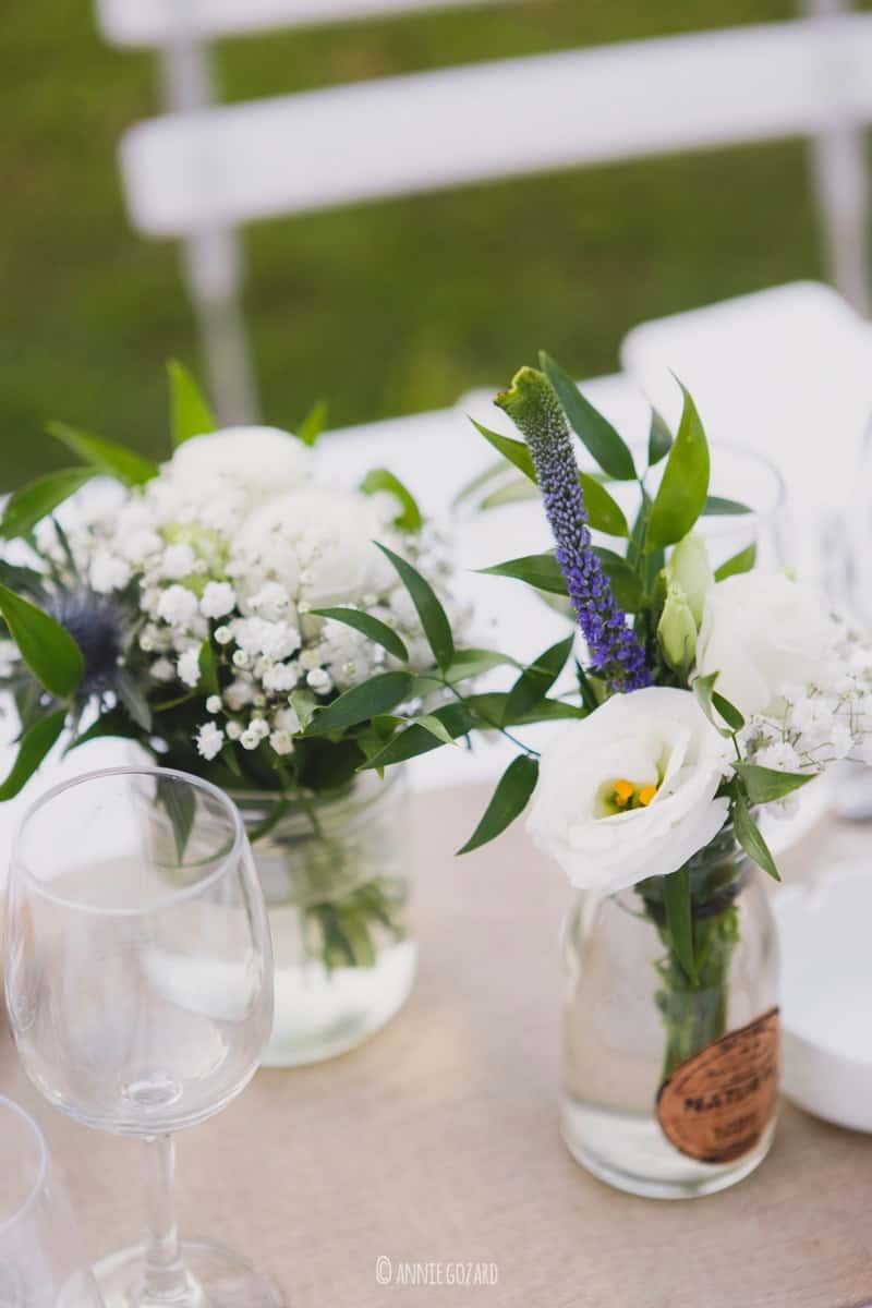 Décoration florale de mariage au Château La Font du Broc