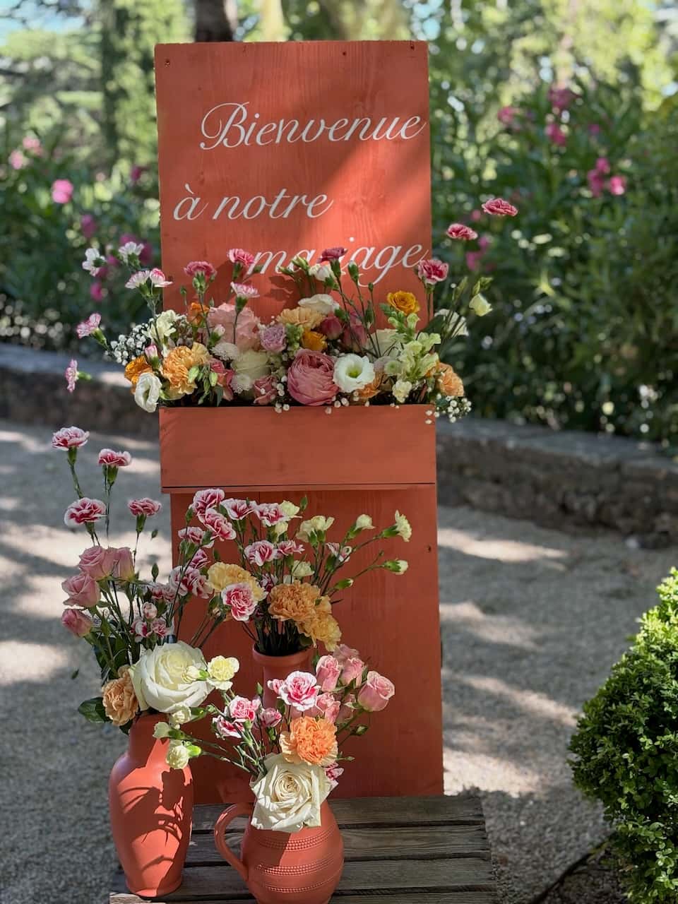 Décoration florale de mariage au Château Colbert