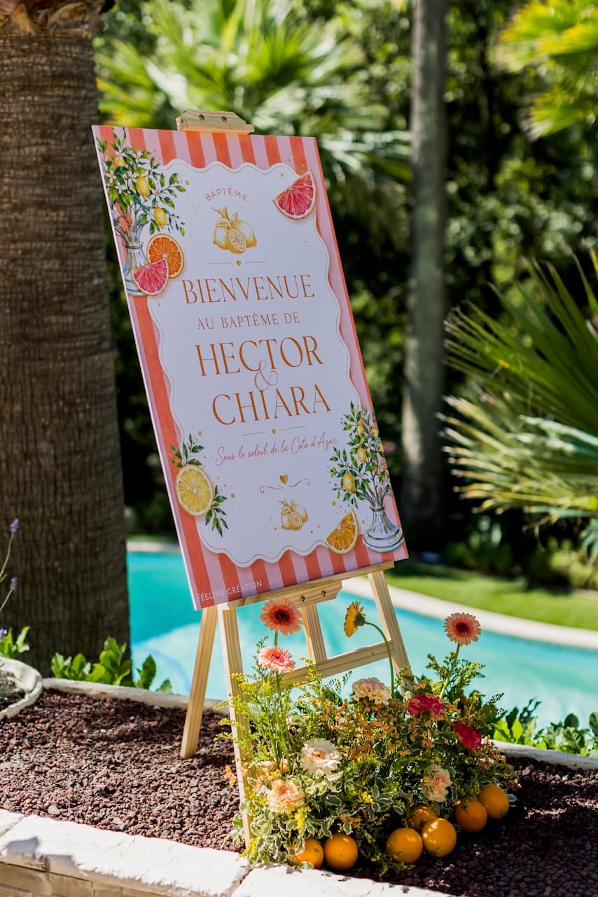 Baptême de Chiara et Hector, villa privée sur la Côte d'Azur - 24