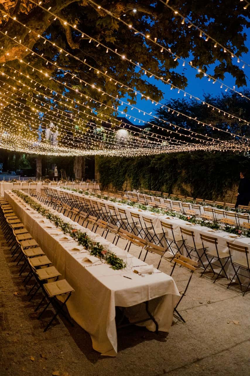 Décoration florale de mariage au Château Sainte-Roseline
