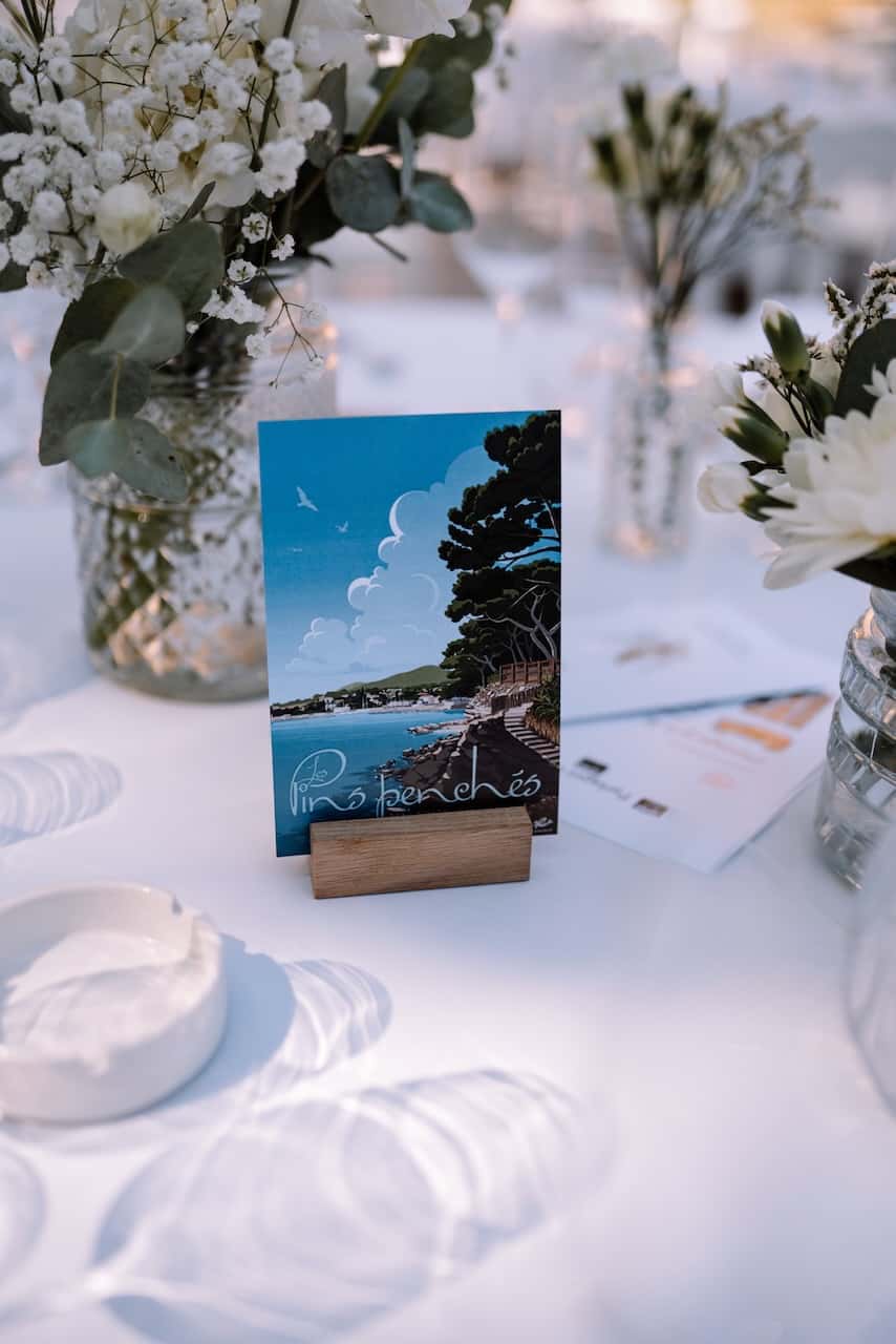 Décoration florale de mariage au Château Colbert