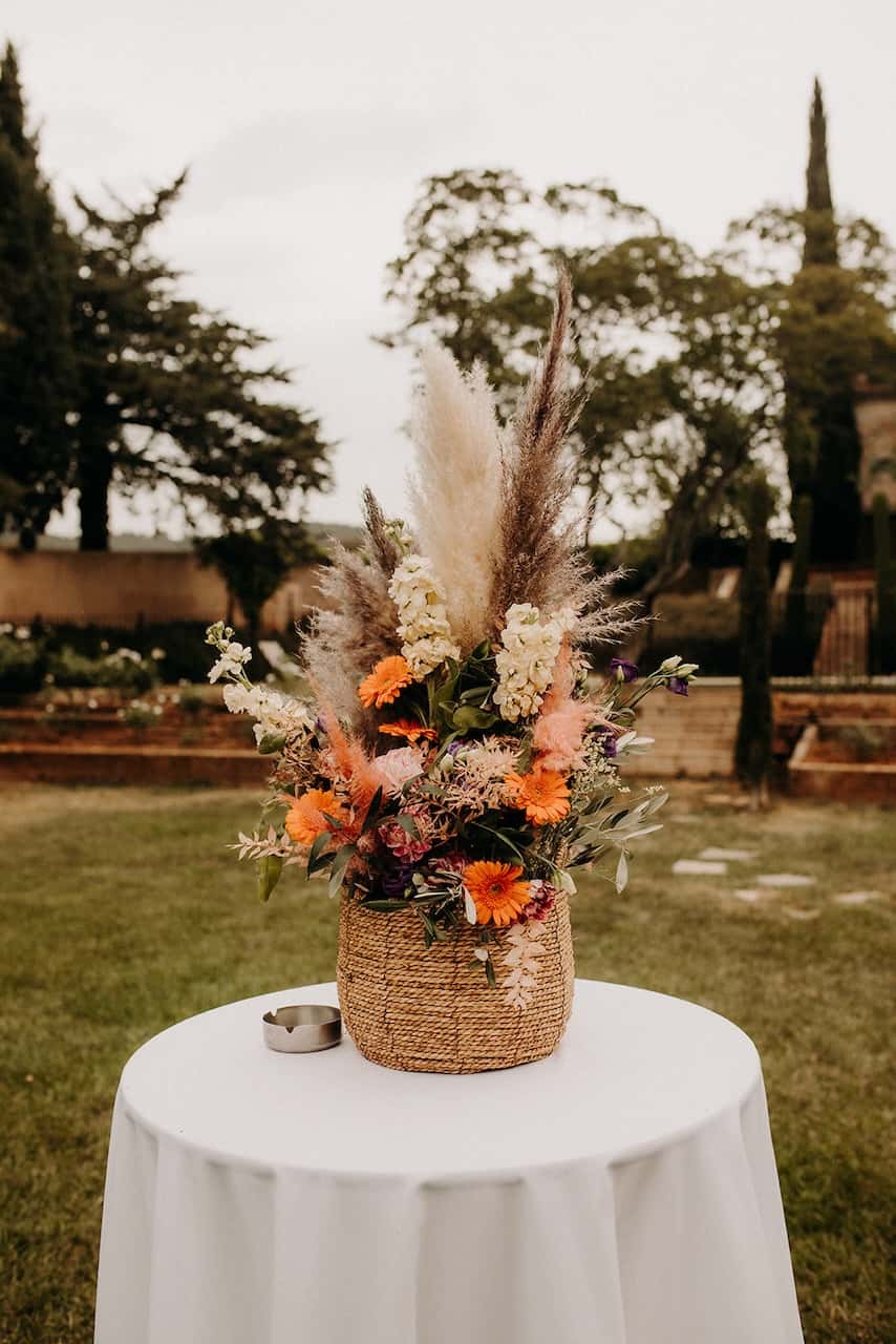Décoration florale de mariage au Château des Demoiselles