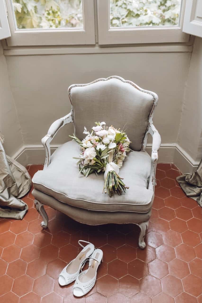 Décoration florale de mariage au Château des Demoiselles