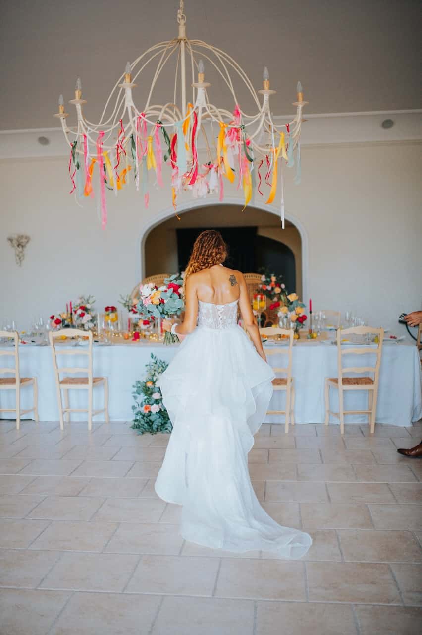 Décoration florale de mariage au Château Rasque