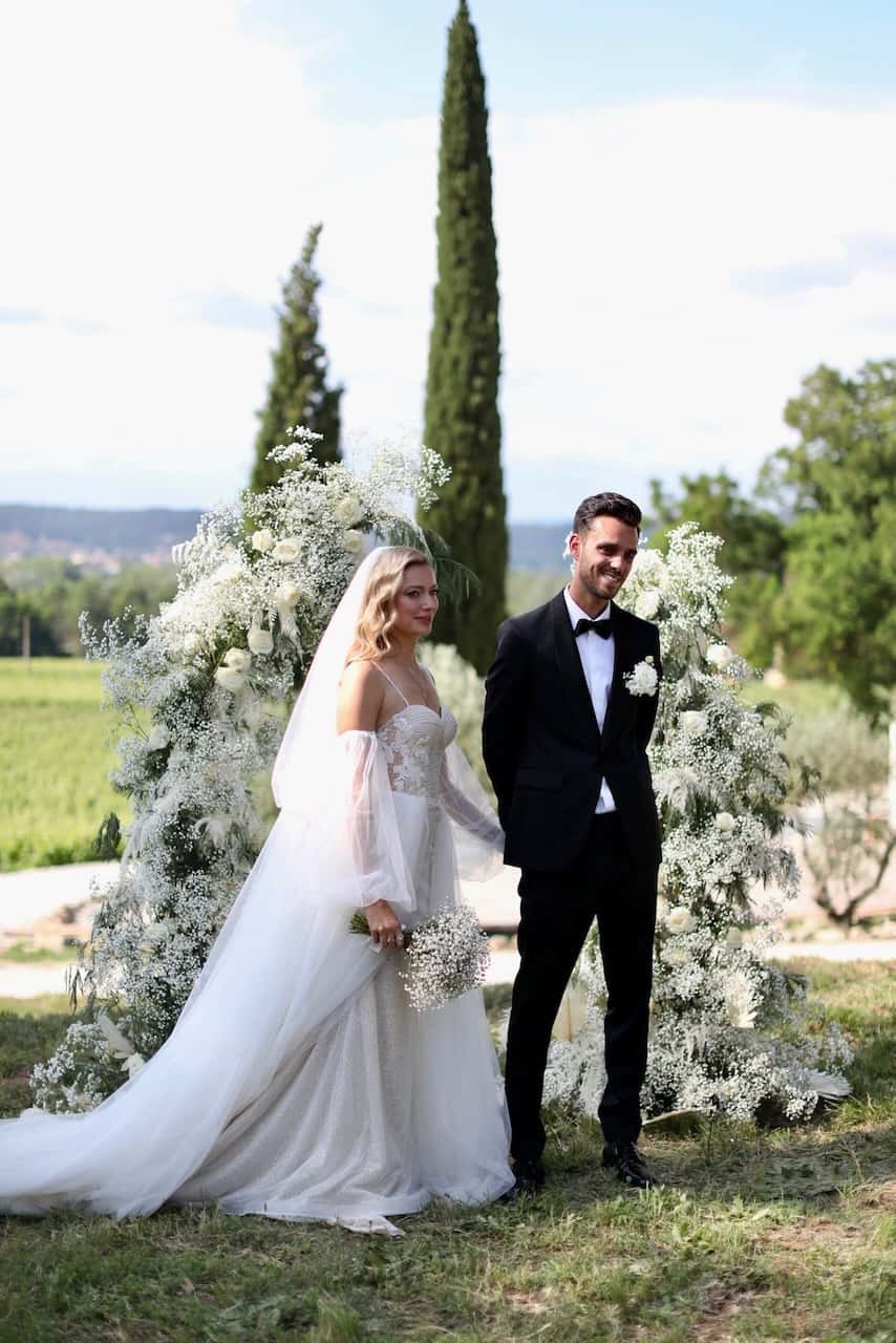 Décoration florale de mariage au Château Maime