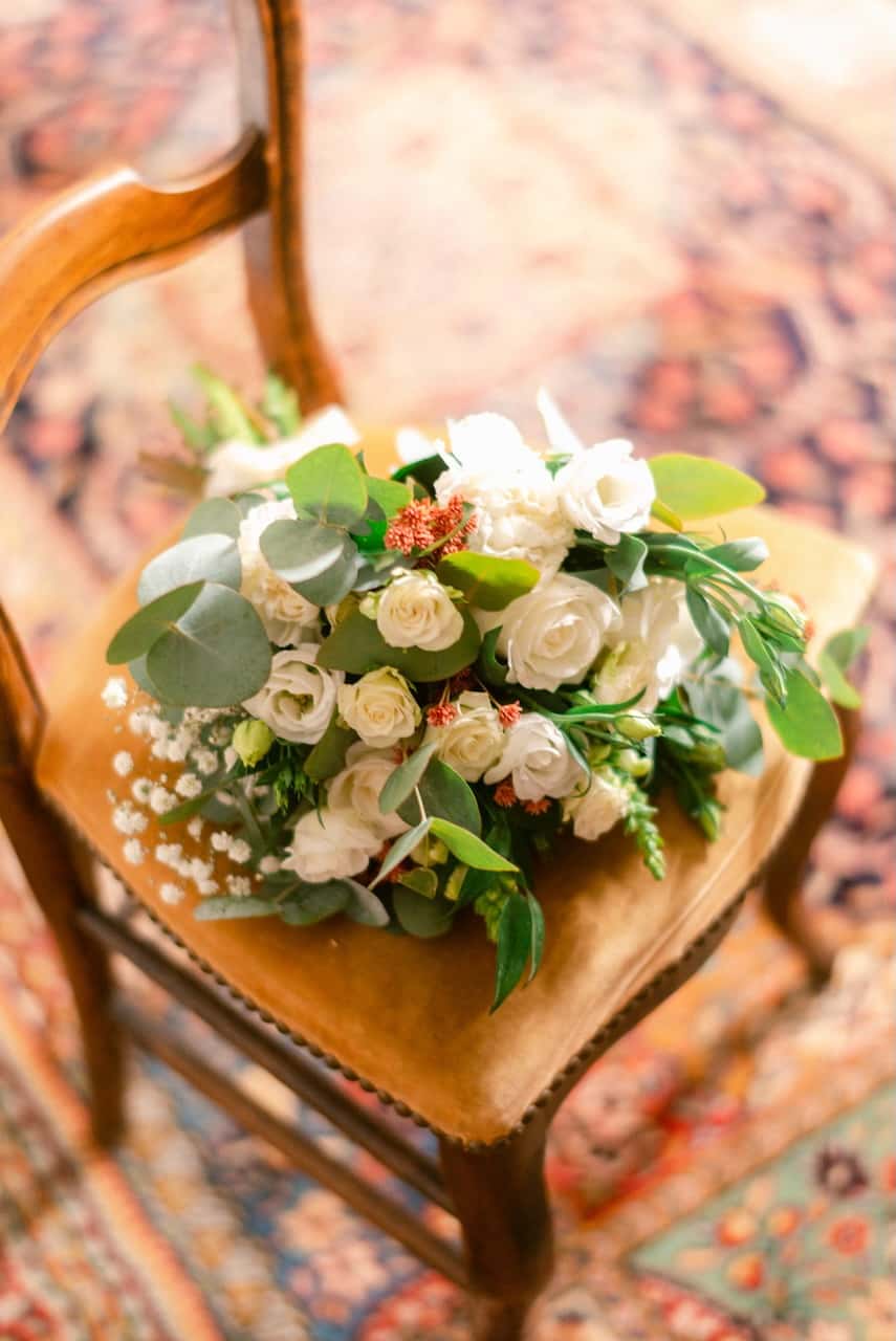Décoration florale de mariage au Château Maime