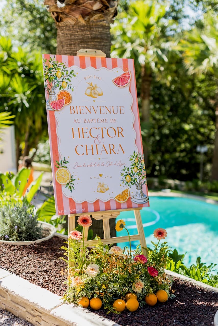 Baptême de Chiara et Hector, villa privée sur la Côte d'Azur - 16