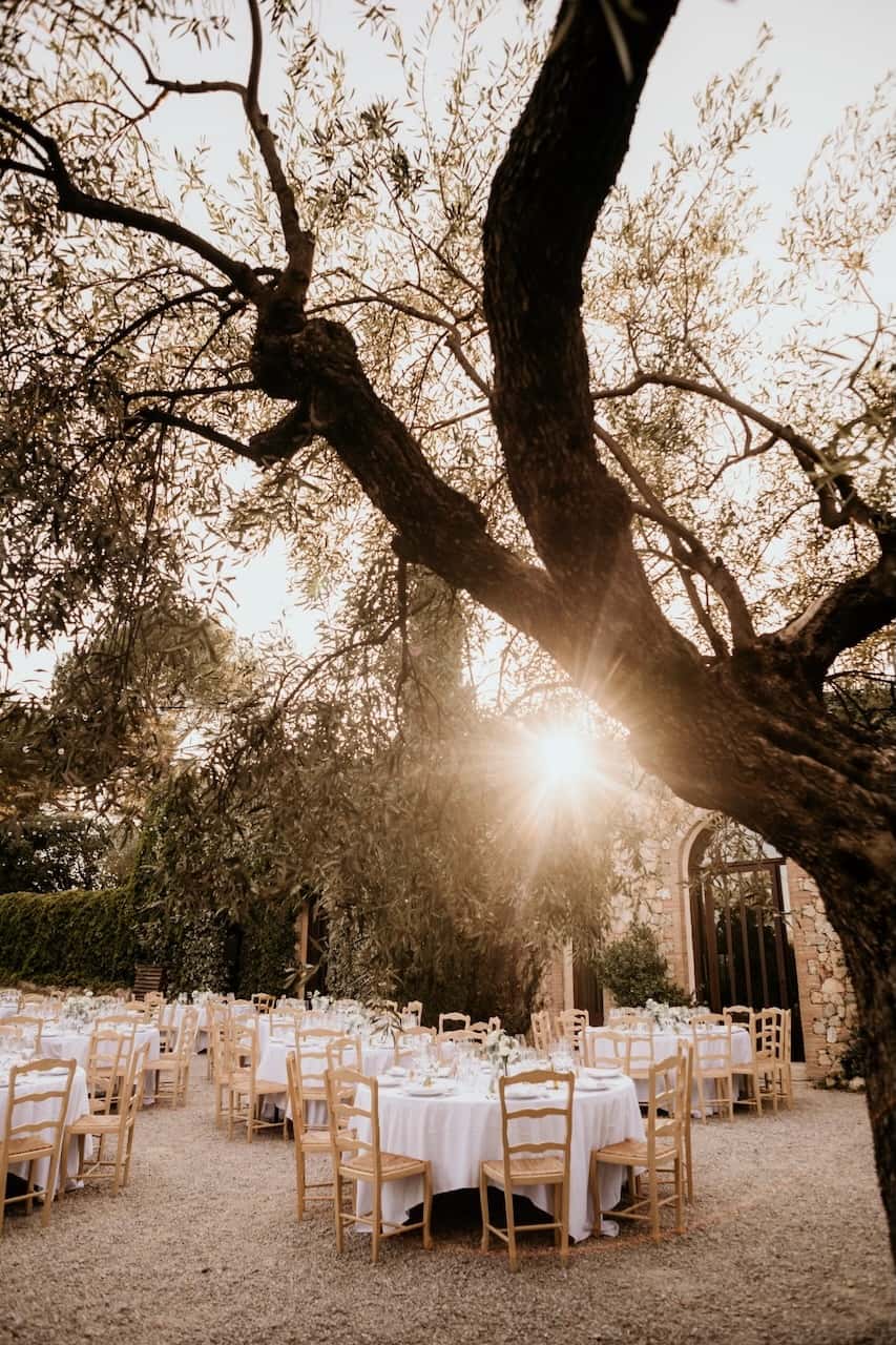 Décoration florale de mariage au Château Rasque
