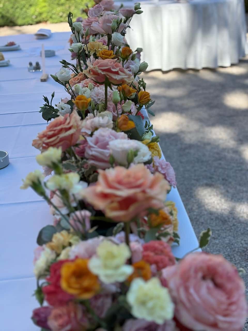 Décoration florale de mariage au Château Colbert