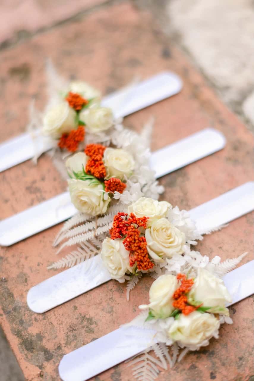 Décoration florale de mariage au Château Maime
