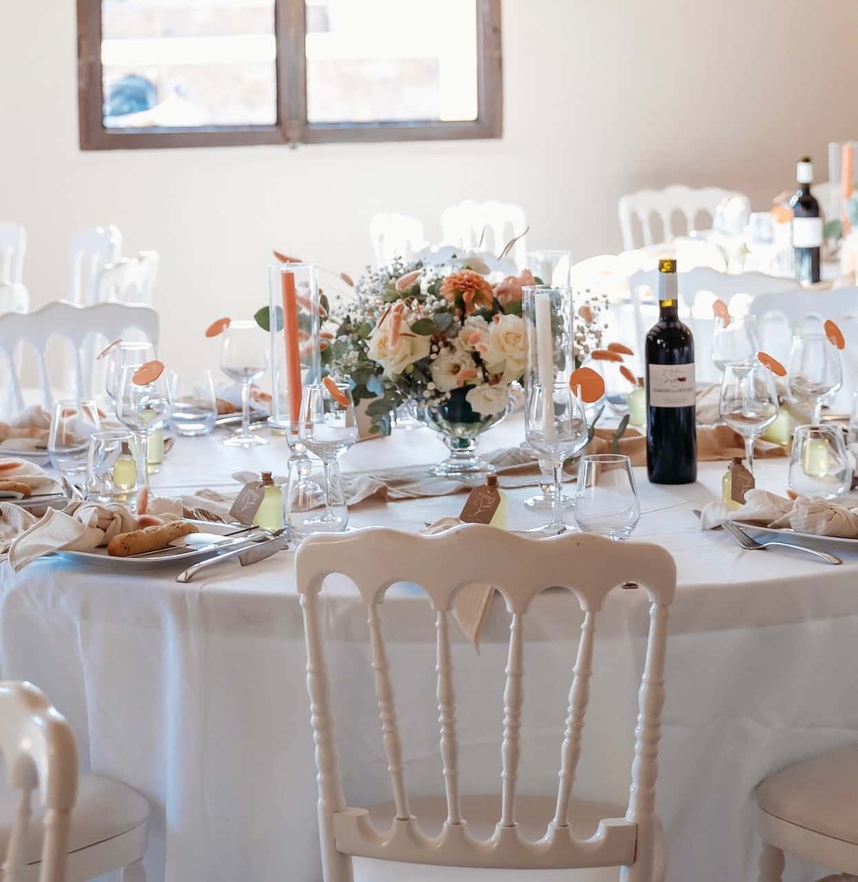 Décoration florale de mariage au Domaine de la Bouverie
