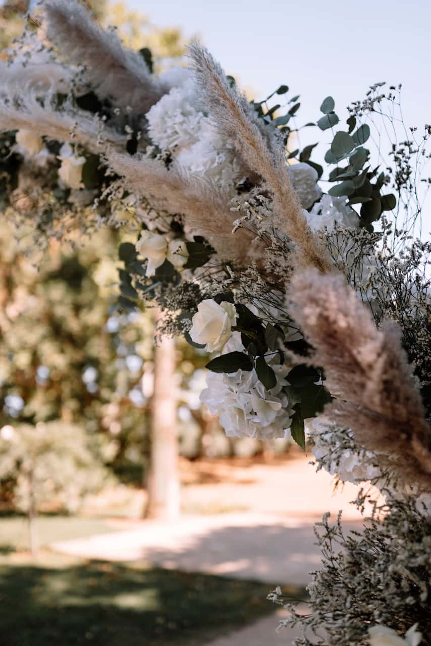 Décoration florale de mariage au Château Colbert