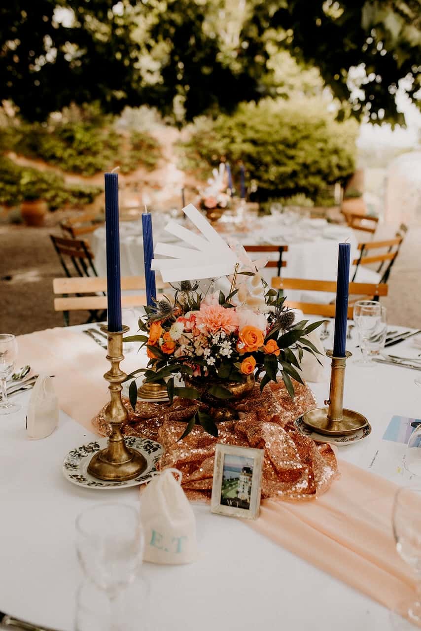 Décoration florale de mariage au Château des Demoiselles