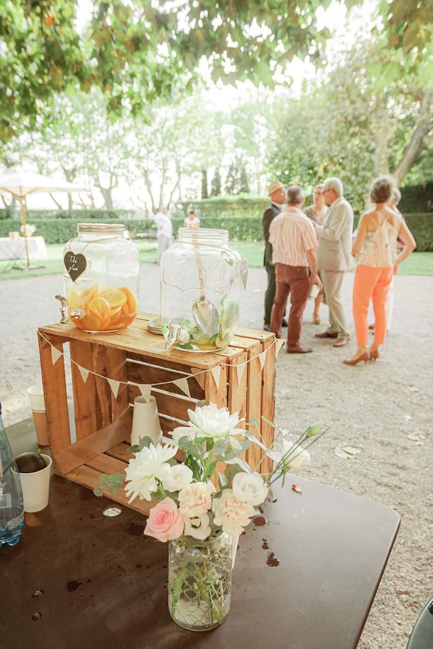 Décoration florale de mariage au Château des Demoiselles
