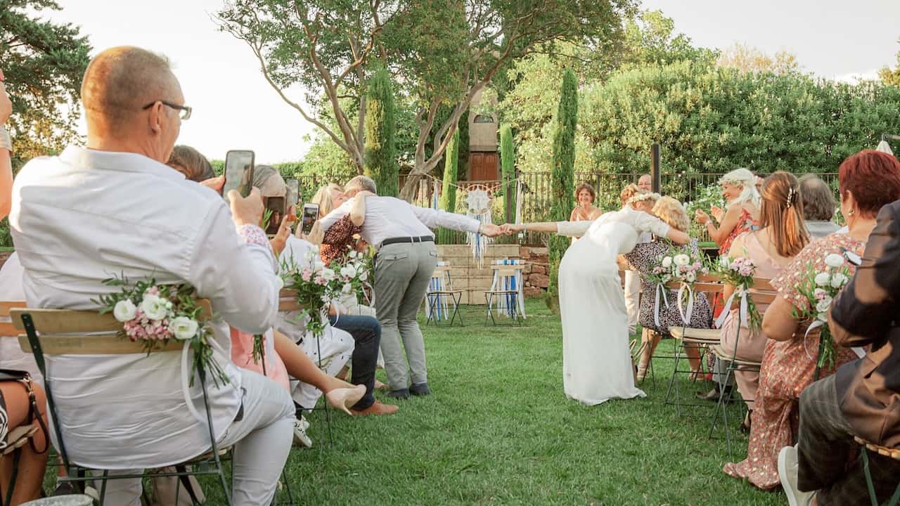 Décoration florale de mariage au Château des Demoiselles